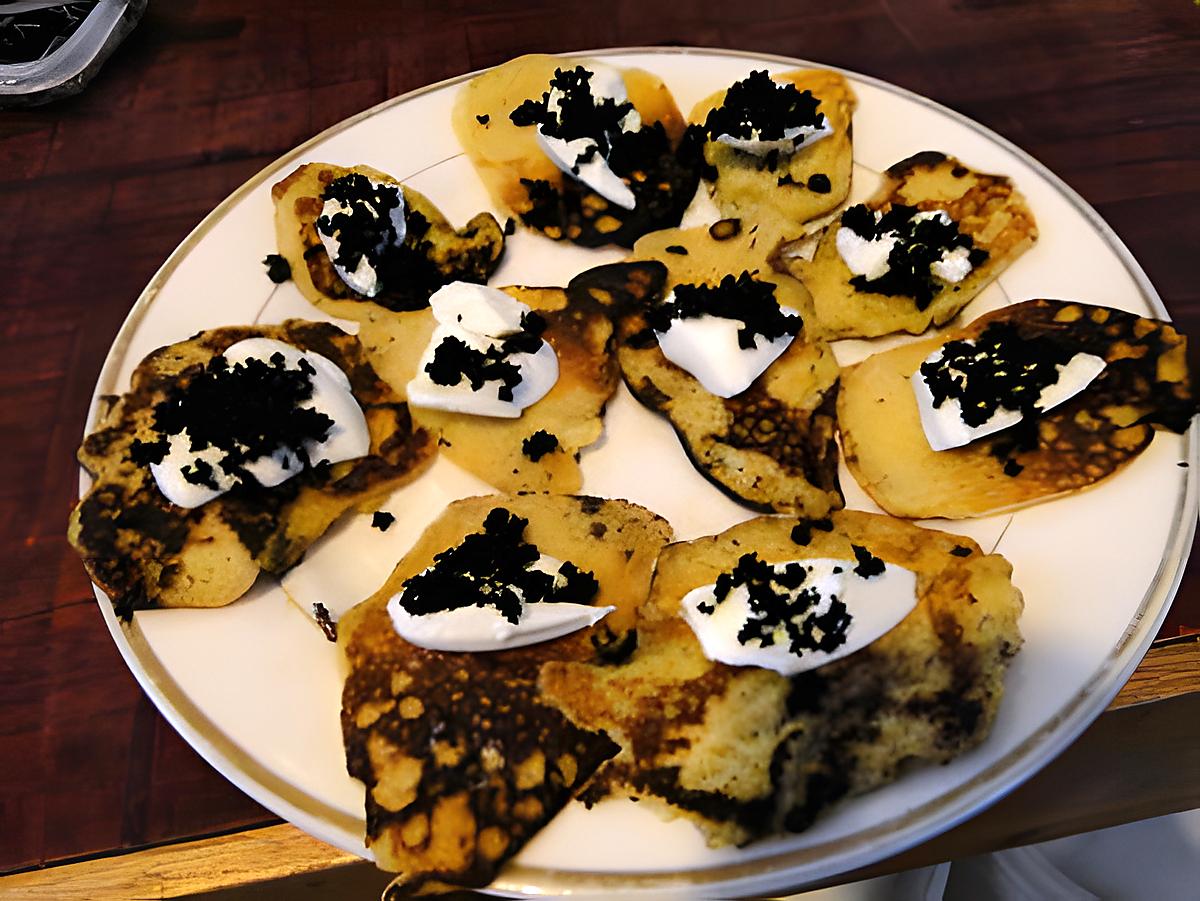 recette Blini à la crème aigre et au caviar