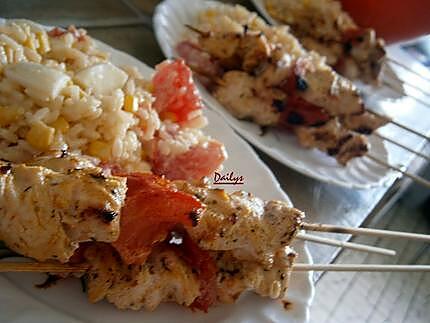 recette Brochettes De Dinde