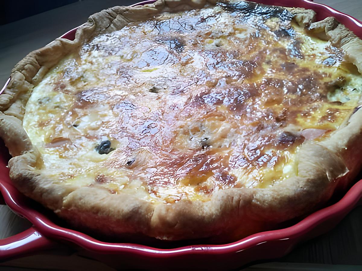 recette Quiche au jambon et roquefort