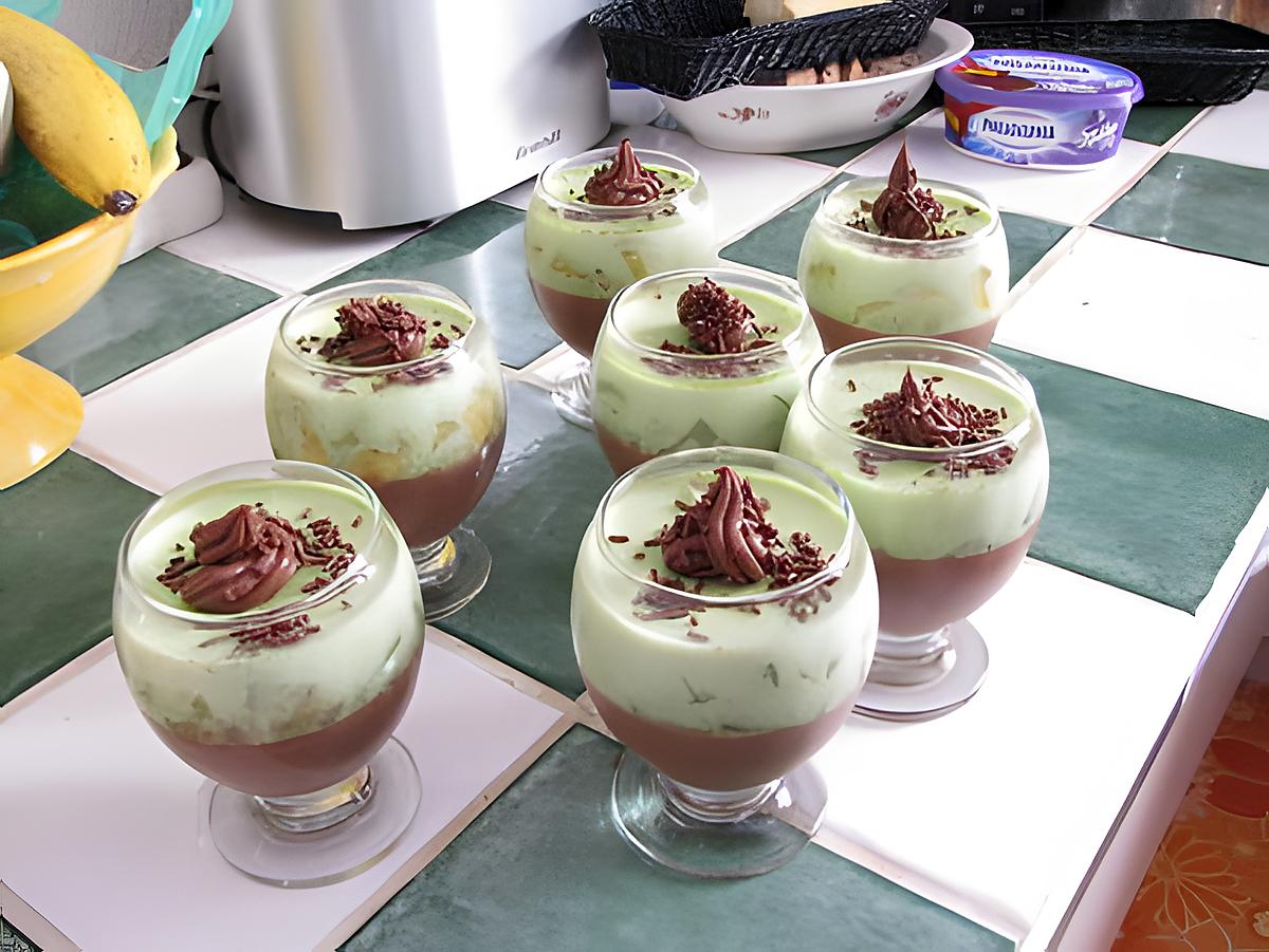 recette Panna cotta menthe fraîche choco poire