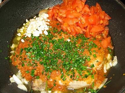 recette Pilons de poulet  à la sauce tomates.