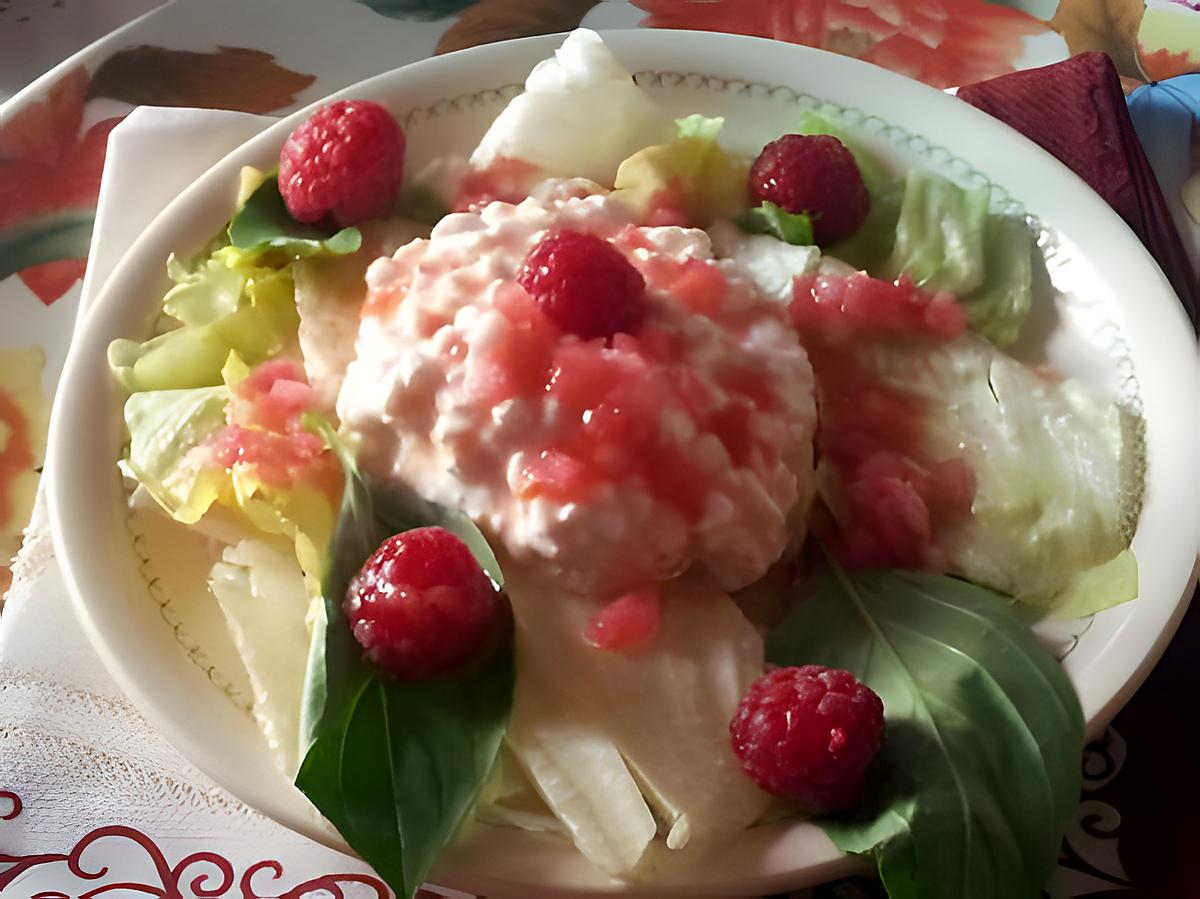 recette salade d'été au fromage frais granulé