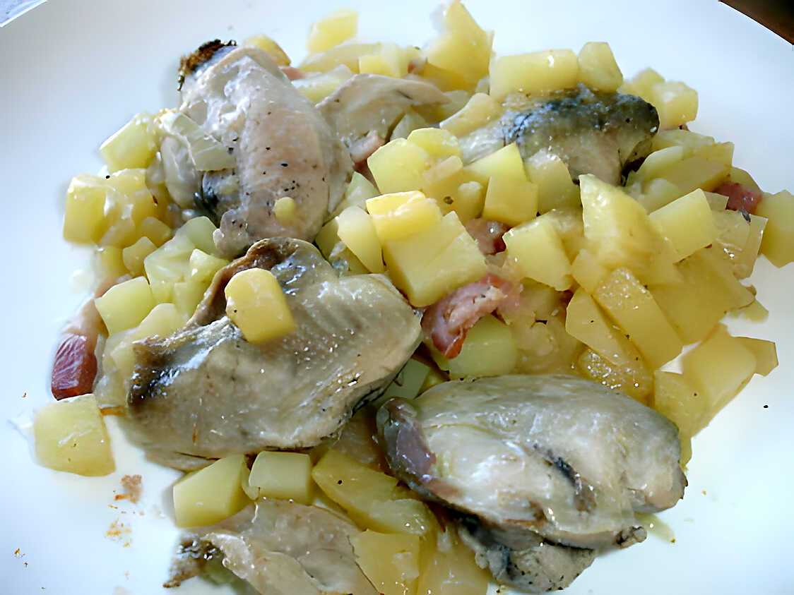 Recette de Cailles aux pommes et calvados