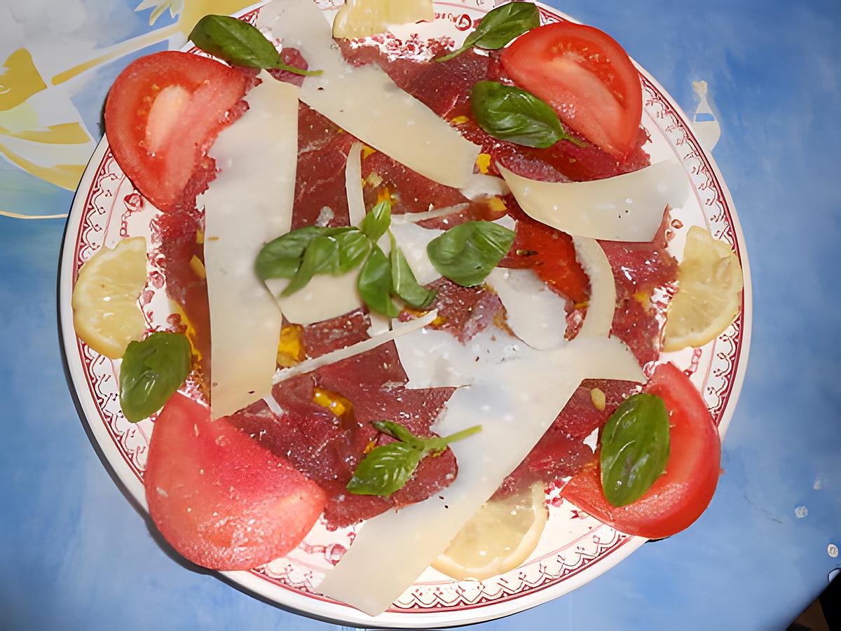 recette Carpaccio de boeuf