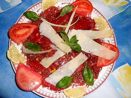 recette Carpaccio de boeuf