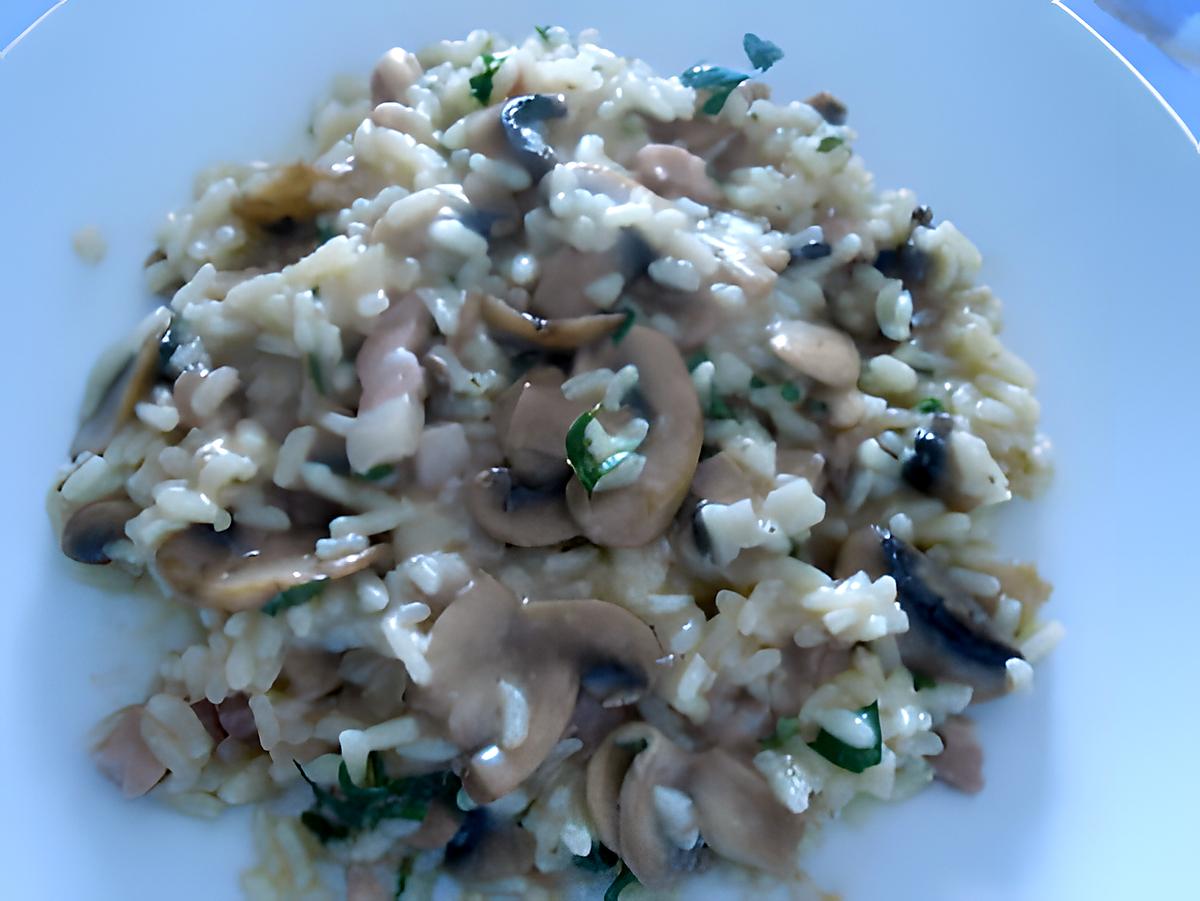 recette RISOTTO  AUX  CHAMPIGNONS DE   PARIS