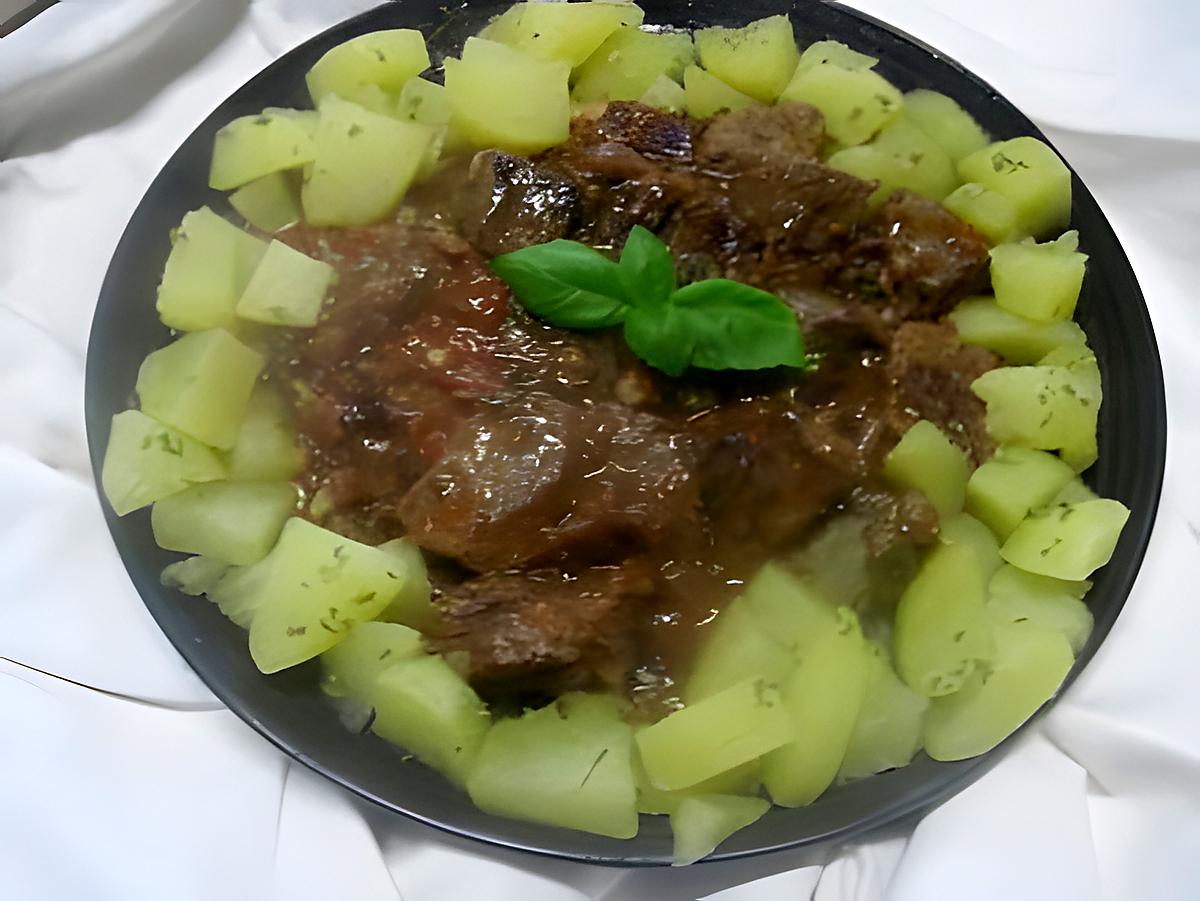 recette Sauté de boeuf en sauce.