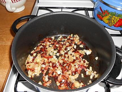 recette Pilons de poulet à la crème, aux lardons fumés, champignons et porto.