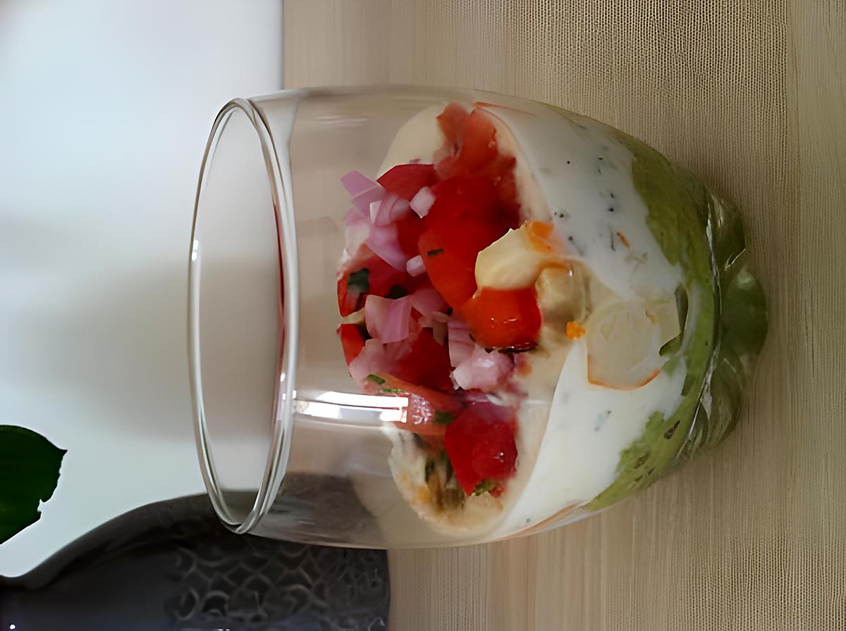 recette verrine avocat surimi