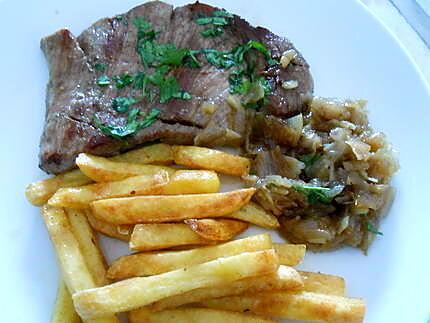 recette GRILLADE ET CONFIT D'ECHALOTE AU SIROP D'ERABLE