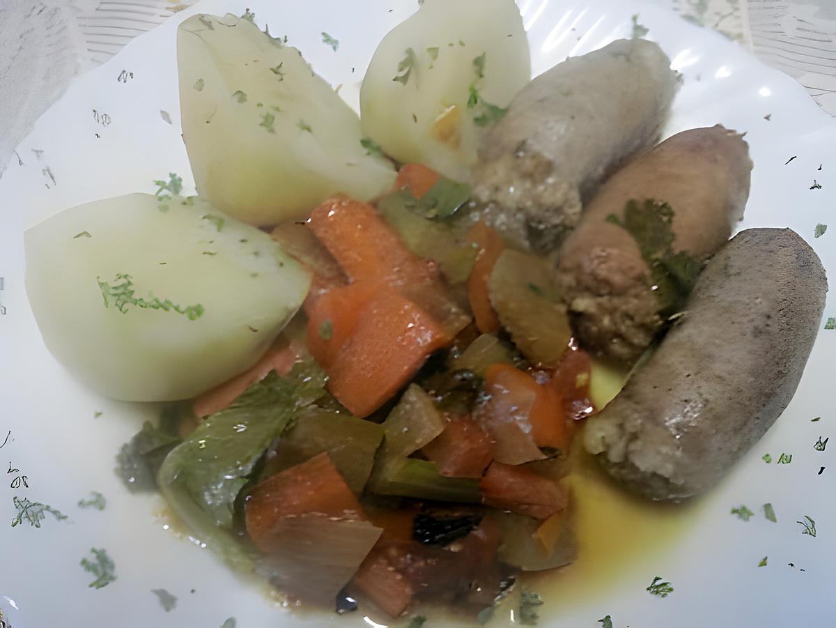 recette Saucisses de Toulouse aux topinambours.