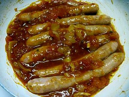 recette Chipolatas à la sauce tomates au Massalé.