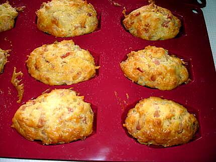 recette madeleines aux lardons et gruyère