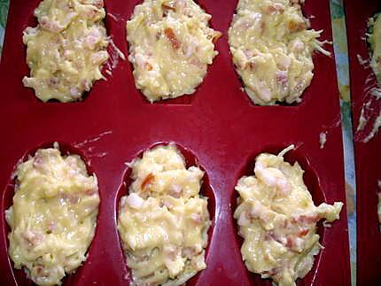 recette madeleines aux lardons et gruyère
