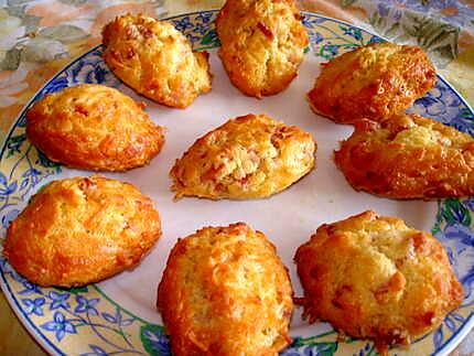 recette madeleines aux lardons et gruyère