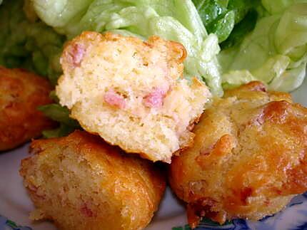 recette madeleines aux lardons et gruyère