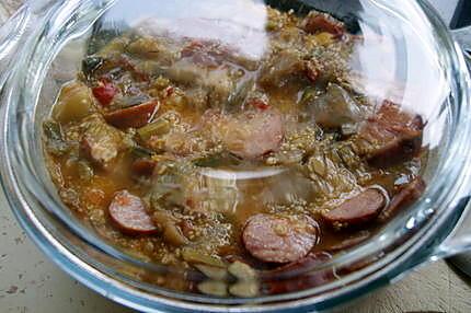 recette Ratatouille aux saucisses de Montbéliard