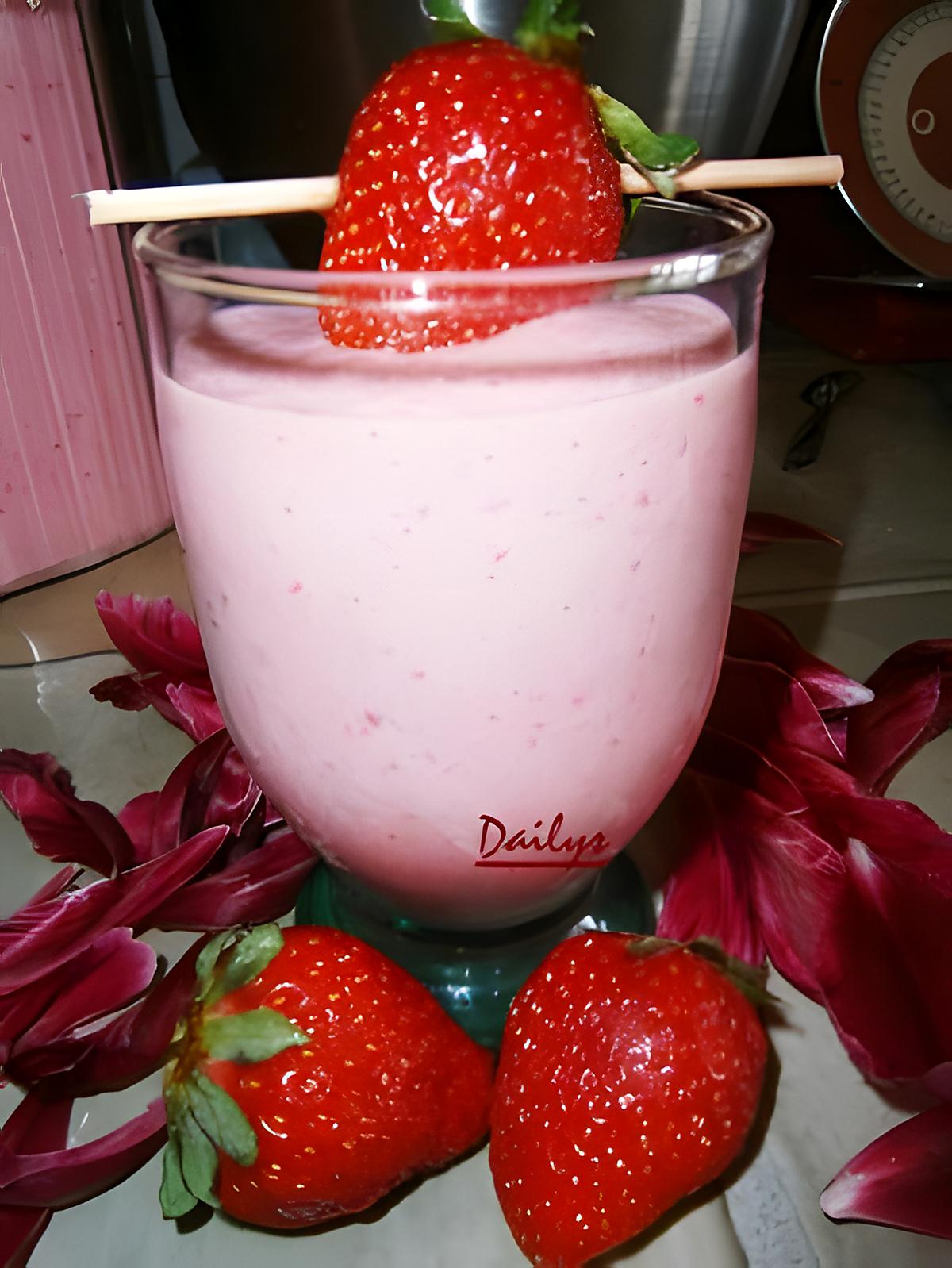 recette Milk Shake Fraise