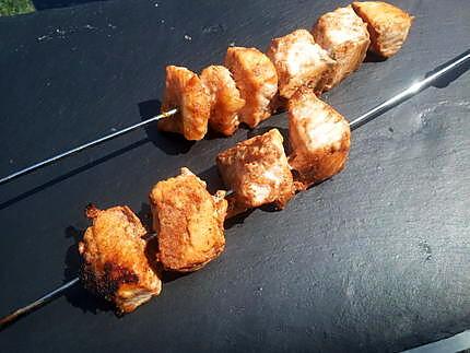 recette Brochettes de saumon tandoori