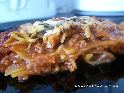 recette lasagnes crémeuses à la bolognaise et petits champignons