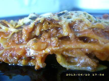 recette lasagnes crémeuses à la bolognaise et petits champignons