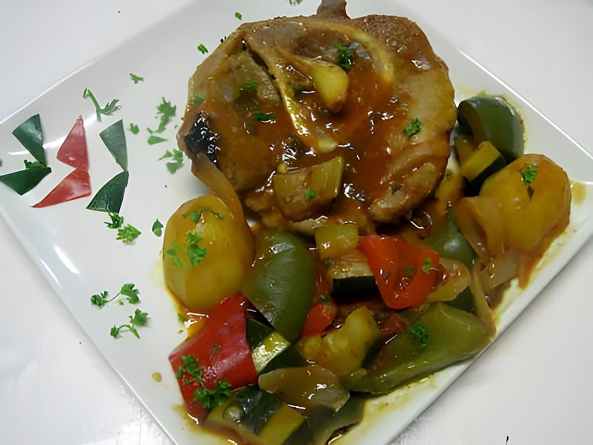 recette Osso bucco de veau aux légumes.