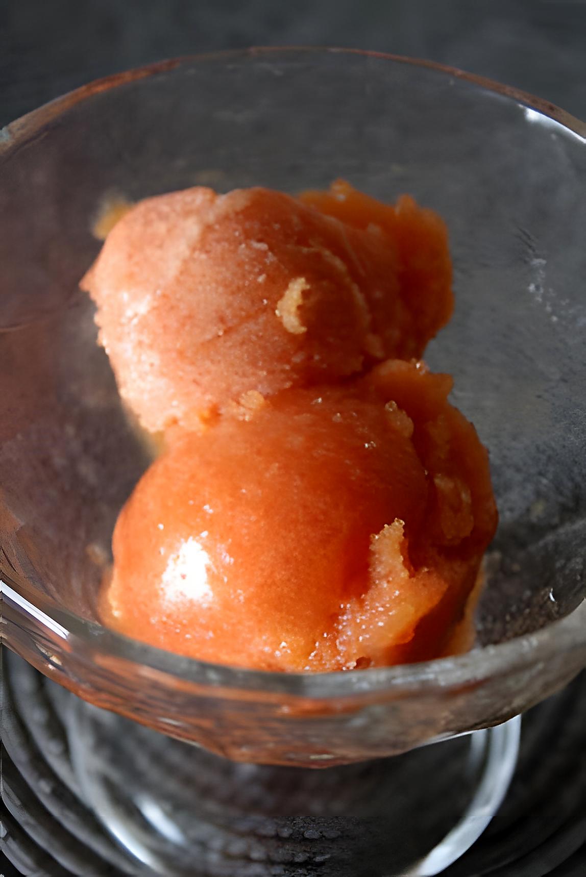 recette Sorbet pêche/pastèque