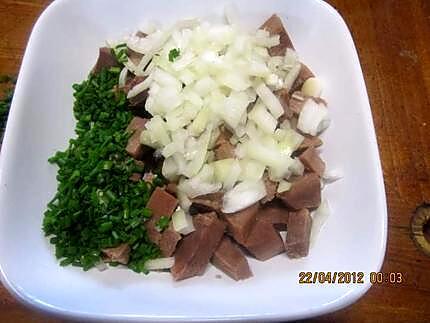 recette Salade de viande langue  de boeuf.