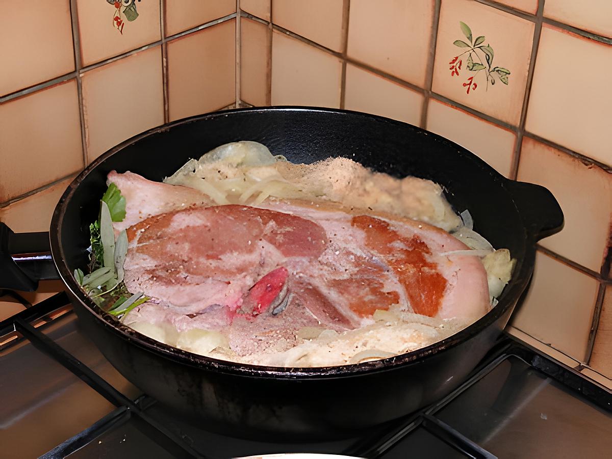 recette Rouelle de porc aux oignons