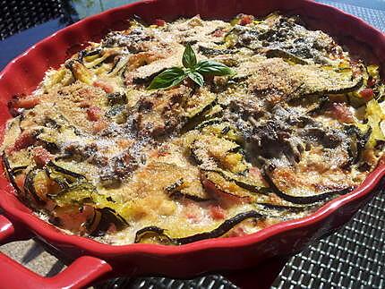 recette Gratiné de courgettes au saint agur