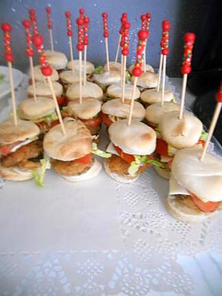 recette Minis hamburgers au poulet