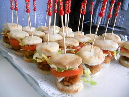 recette Minis hamburgers au poulet