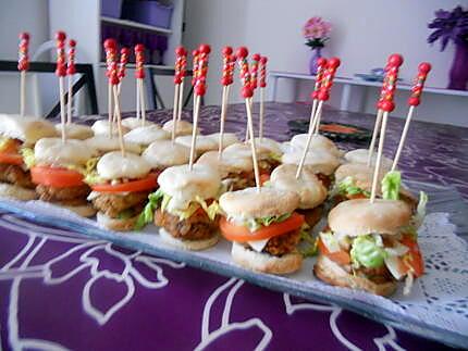 recette Minis hamburgers au poulet