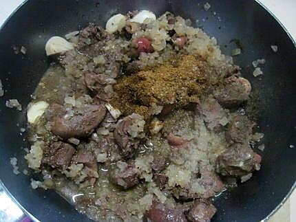 recette Rognons de porc au  Massalé.