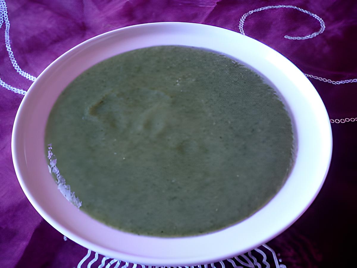 recette Potage courgettes/épinards