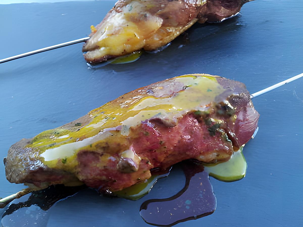 recette Grillades de magret de canard en brochettes