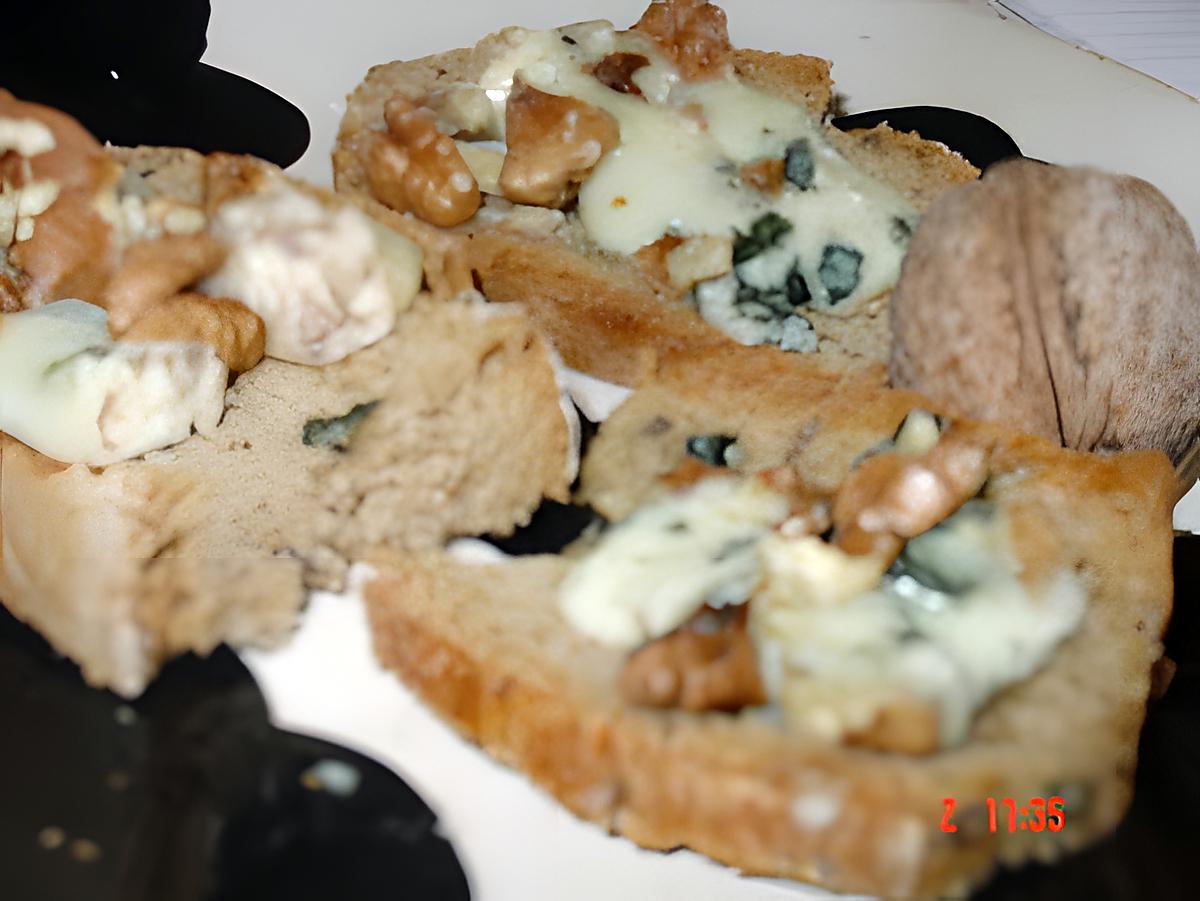 recette 'tite tartine roquefort et noix