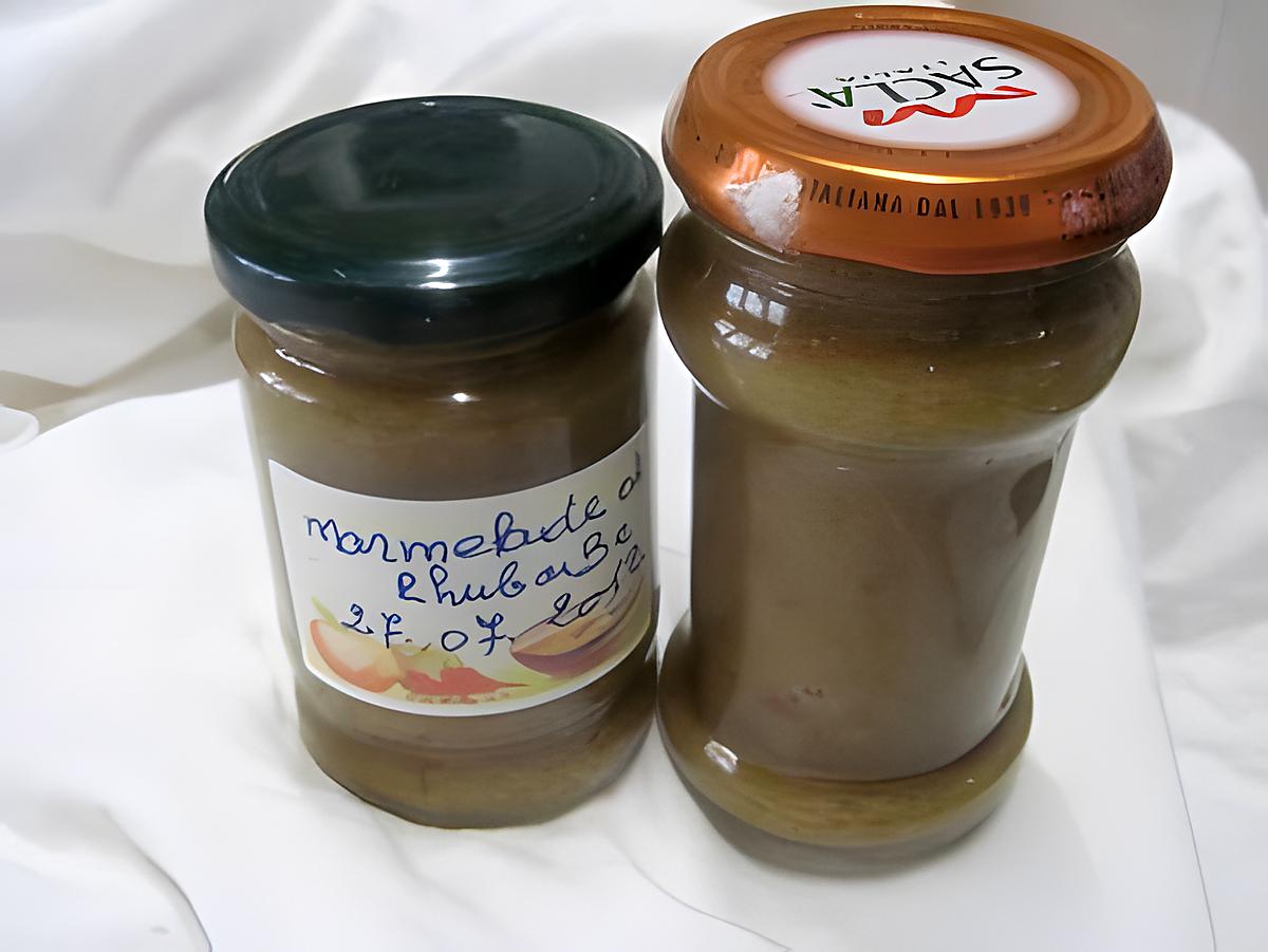 recette Marmelade de rhubarbe fraiche.