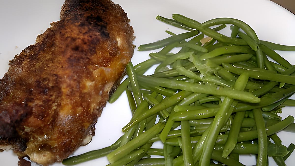 recette Escalope de poulet façon cordon bleu à la panure de spéculos