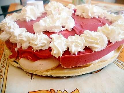 recette Vacherin framboise vanille