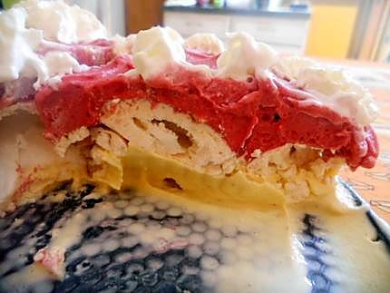 recette Vacherin framboise vanille