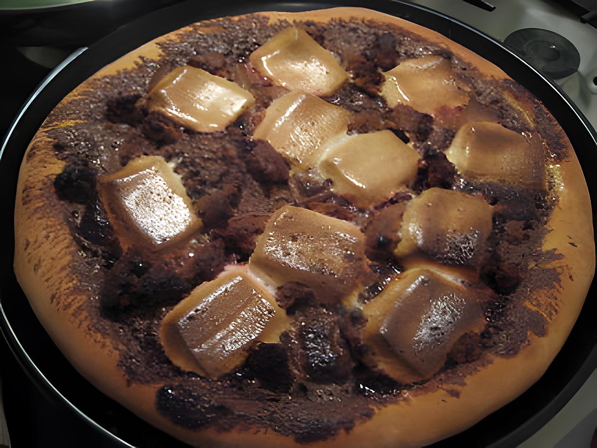 recette Pizza au chocolat et marshmallows
