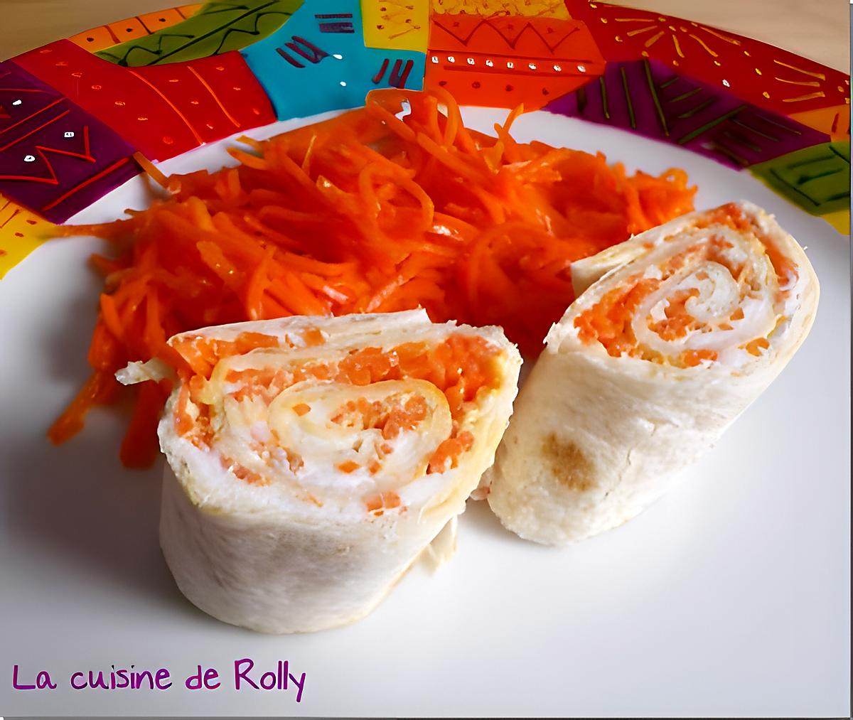 recette Wraps au chèvre frais et carottes