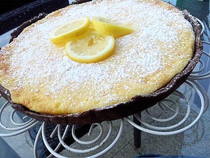 recette Tarte au citron sur sa pate chocolaté