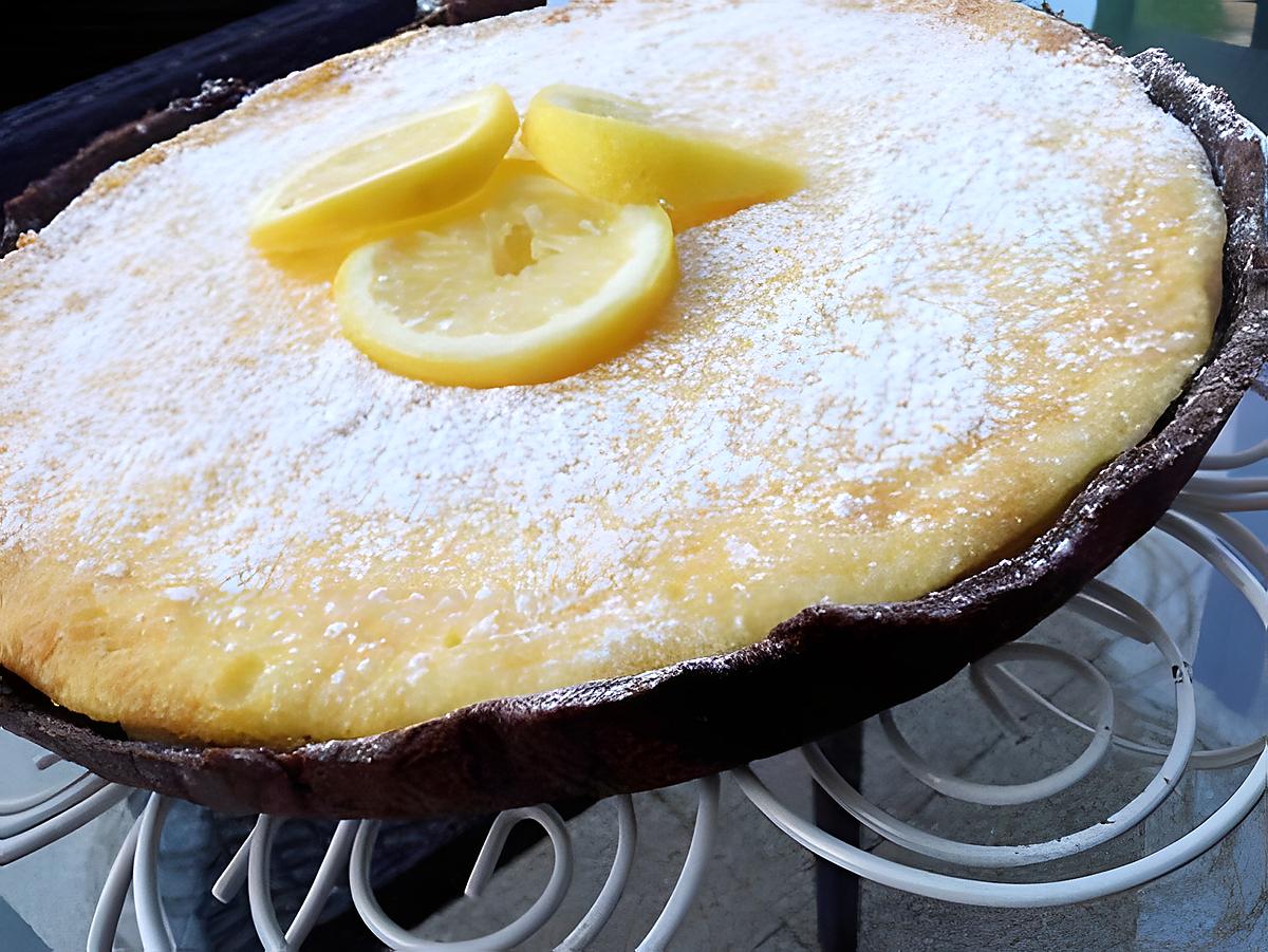 recette Tarte au citron sur sa pate chocolaté