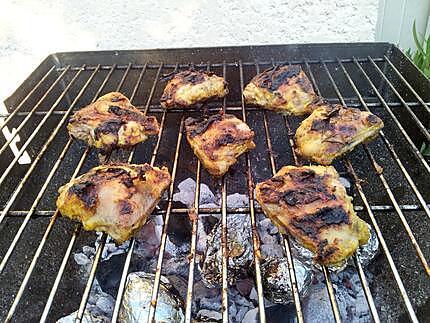 recette Grillades de poulet marinade (citron et curry)