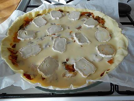 recette Quiche aux poireaux, chorizo , chèvre et fromage blanc (à0% pour moi)  ET......