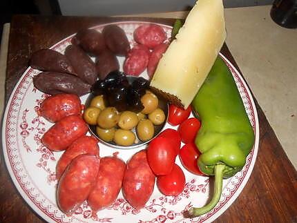 recette Tapas chorizo,saucisse,boudin,fromage