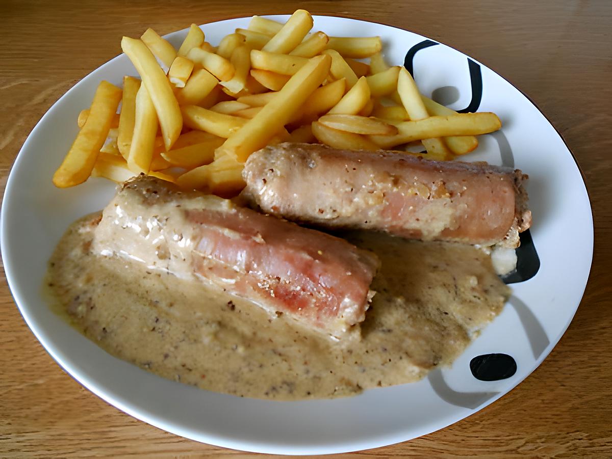 recette Andouillette de Troyes à la moutarde de Meaux.( Recette de Jeanmerode. des foodies)