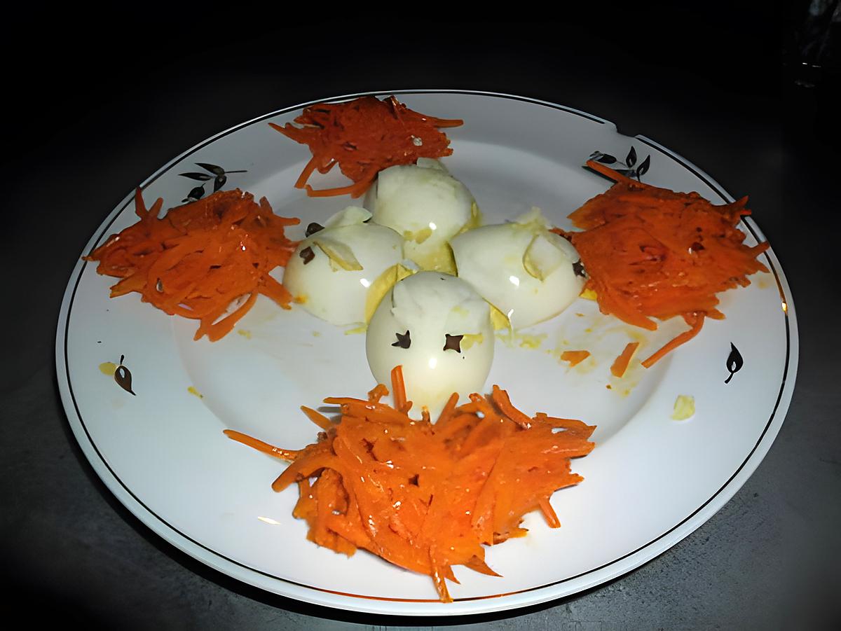 recette déco oeufs carottes